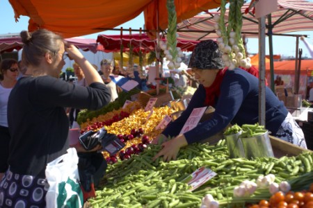 Shopping at the Market Square